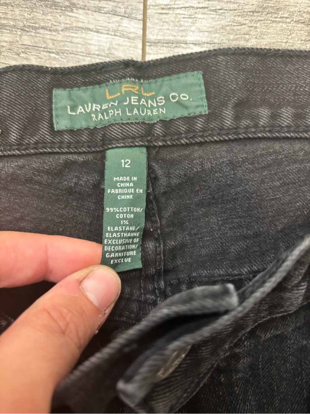 Lauren Ralph Lauren Black Straight-Leg Jeans - Picture 2 of 7